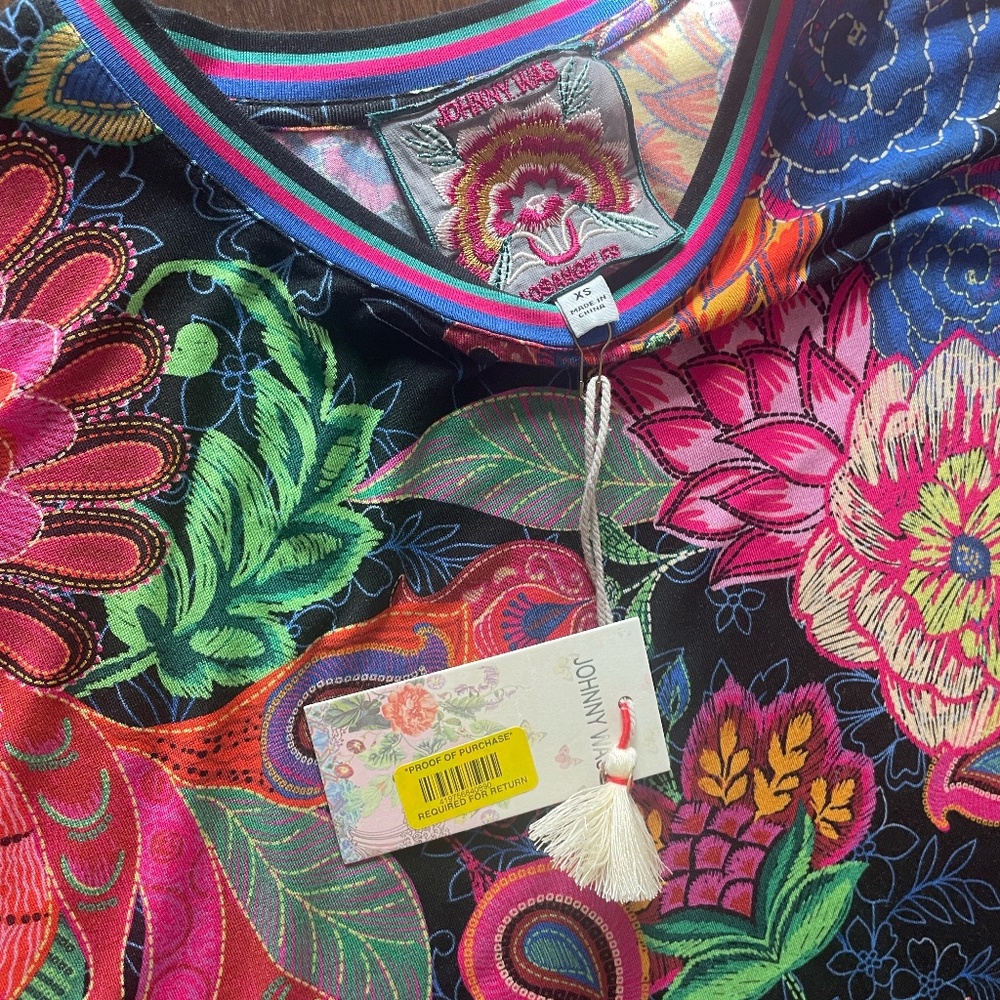 Gorgeous Johnny Was floral print dress NWT